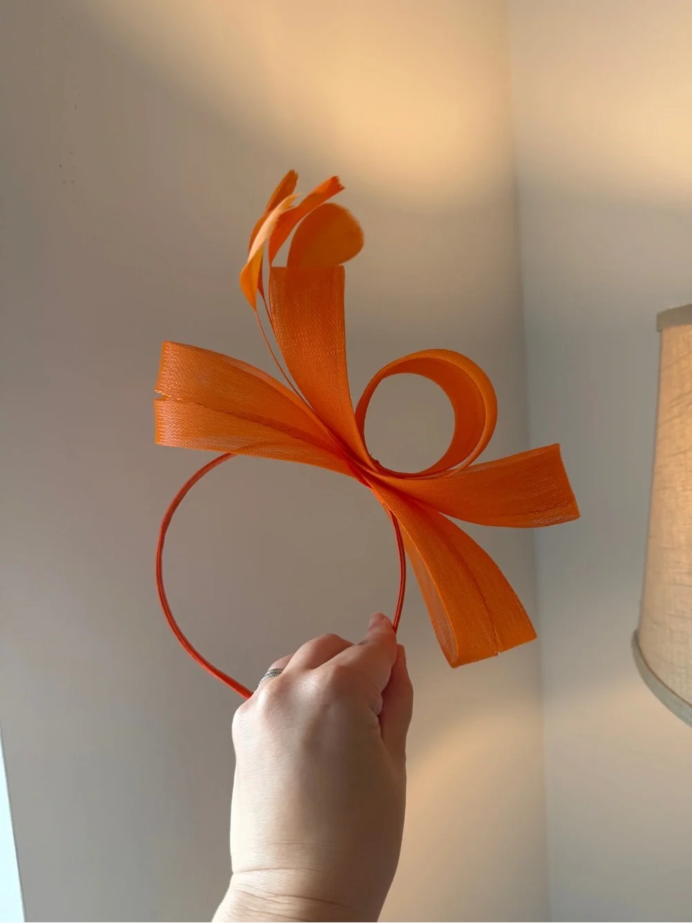 Orange Headband Derby Fascinator